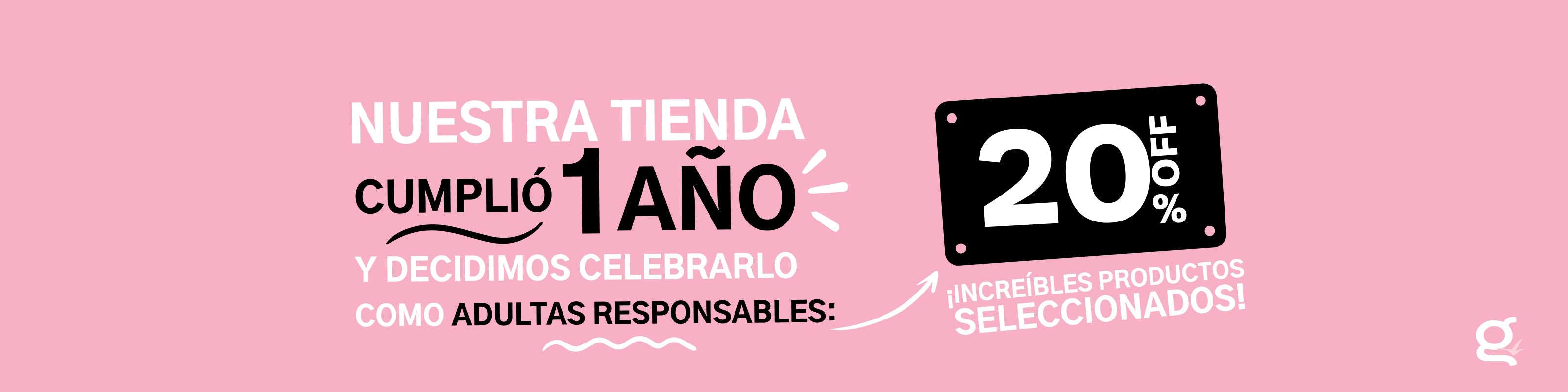 ANIVERSARIO TIENDA 20% OFF