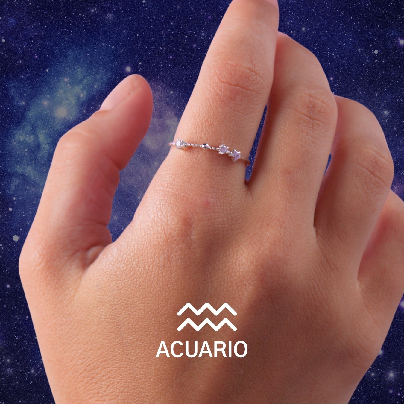 Anillo Acuario Plata