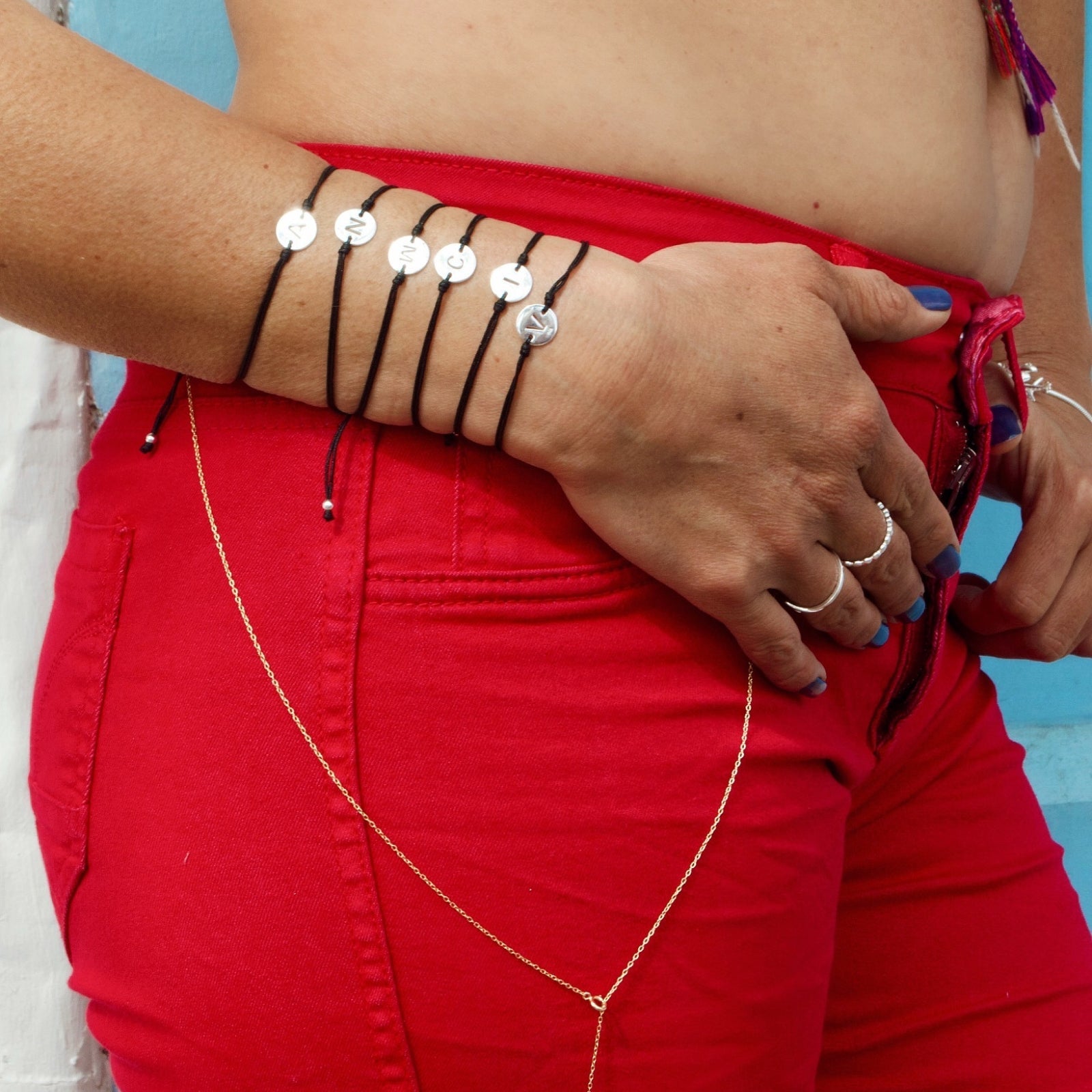 Pulsera Amuleto Letras