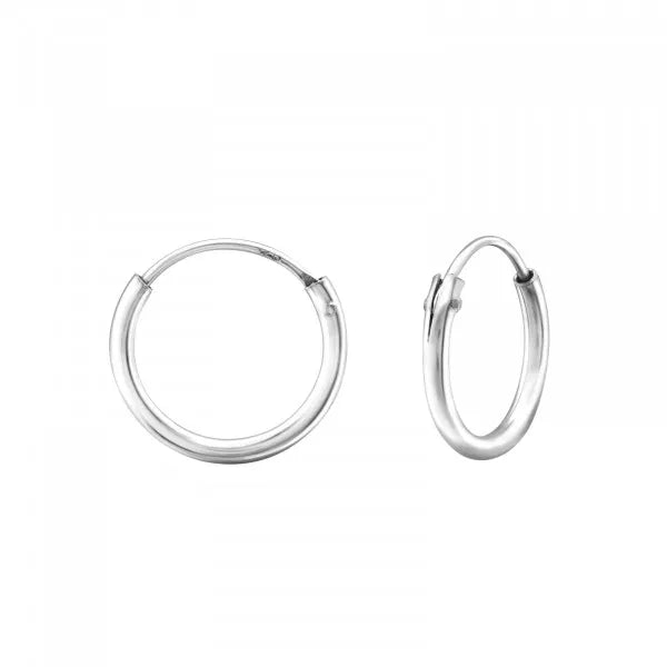Aros argolla 12 mm plata