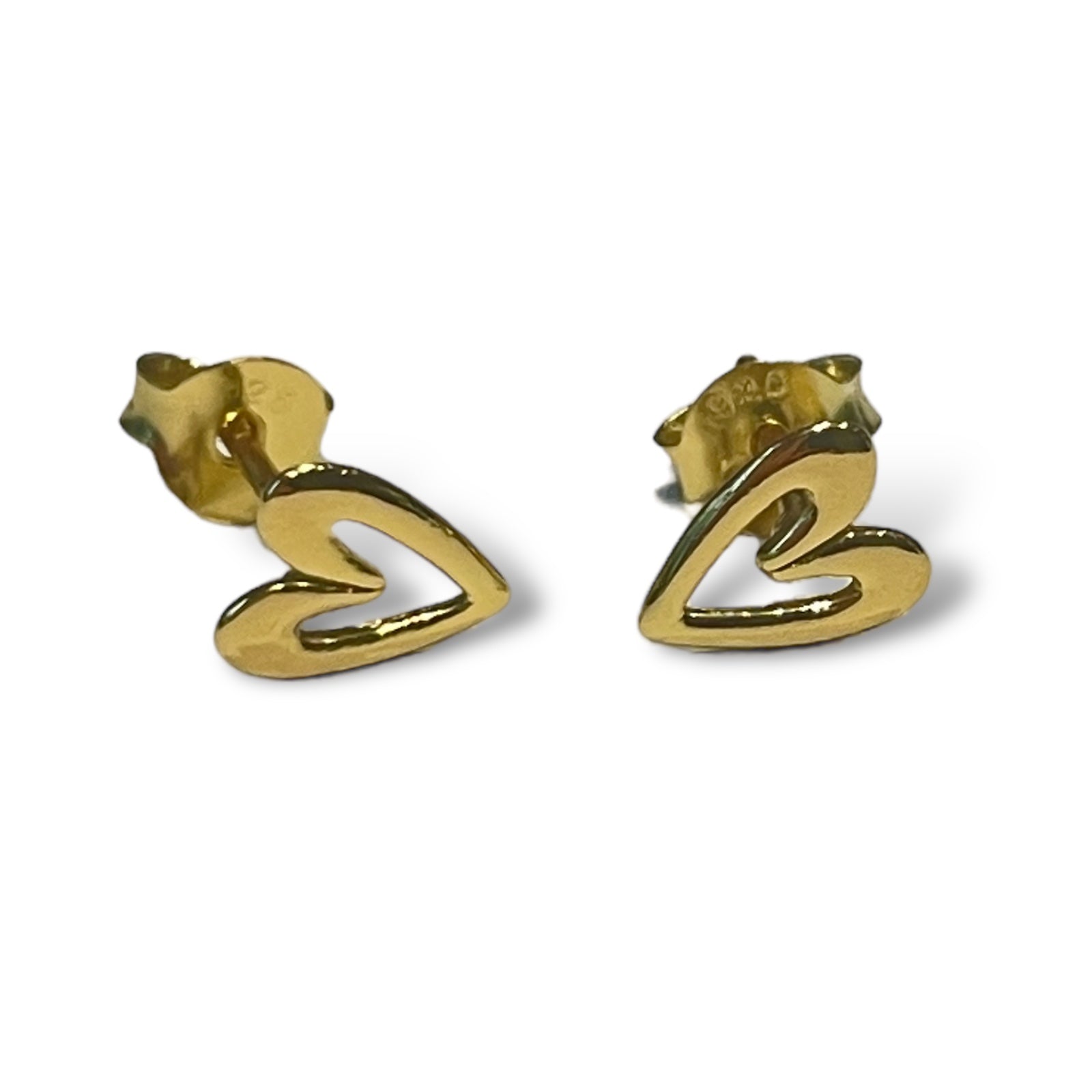Aros Corazón Dibujado Gold