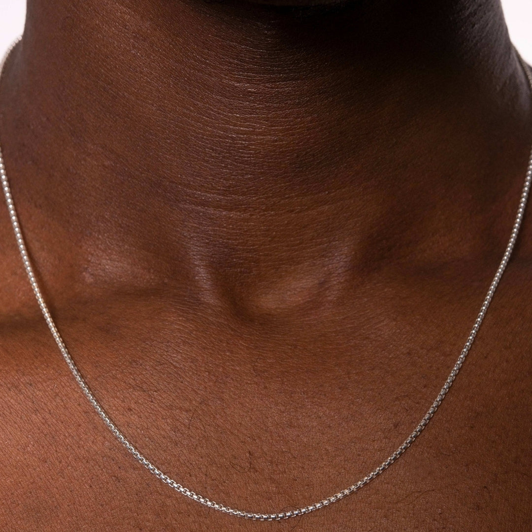 Cadena Unisex Caja - 60 cm - Plata