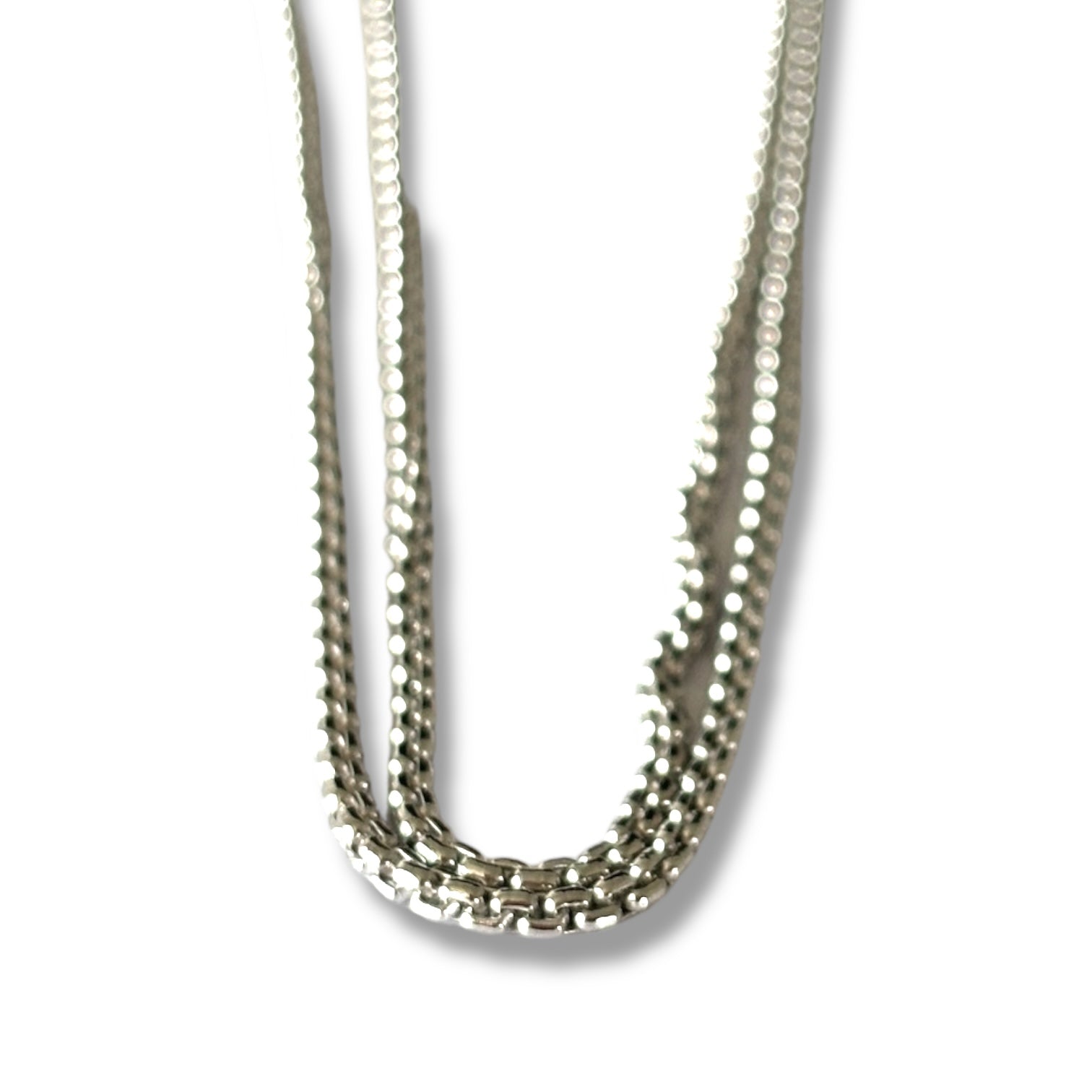 Cadena Unisex Caja - 60 cm - Plata