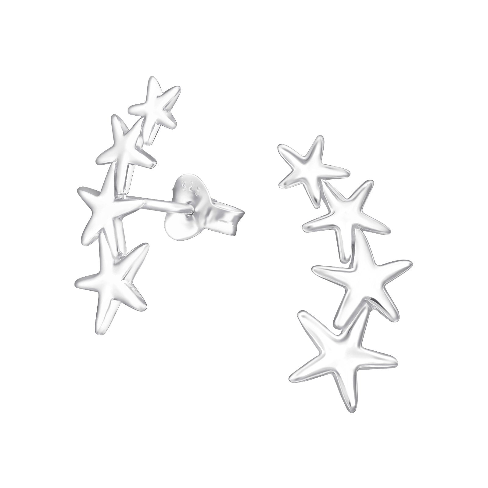 Aros Estrella Símil Trepador Silver