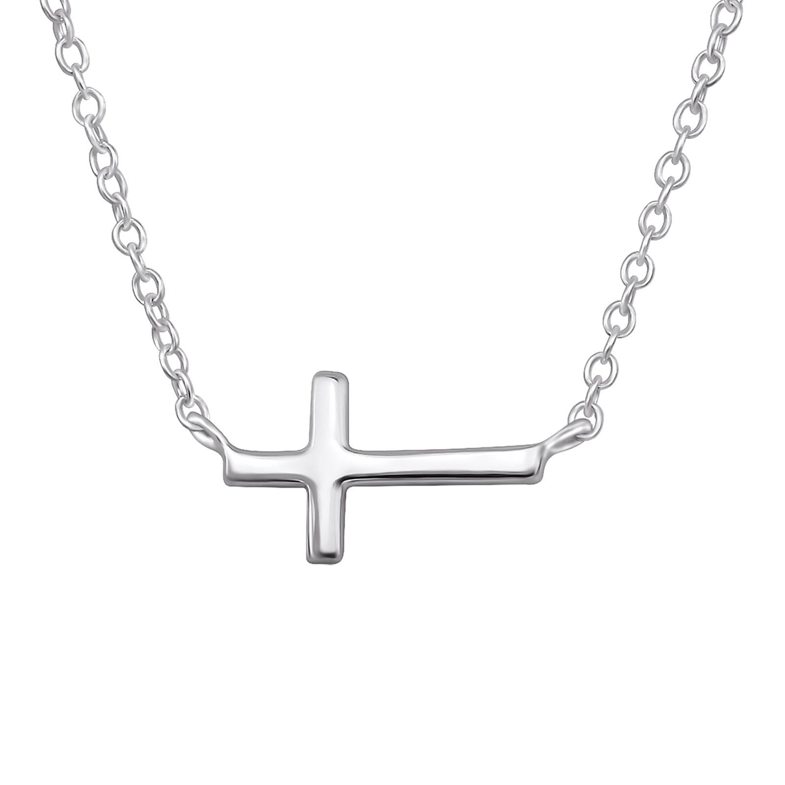 Collar cruz s plata