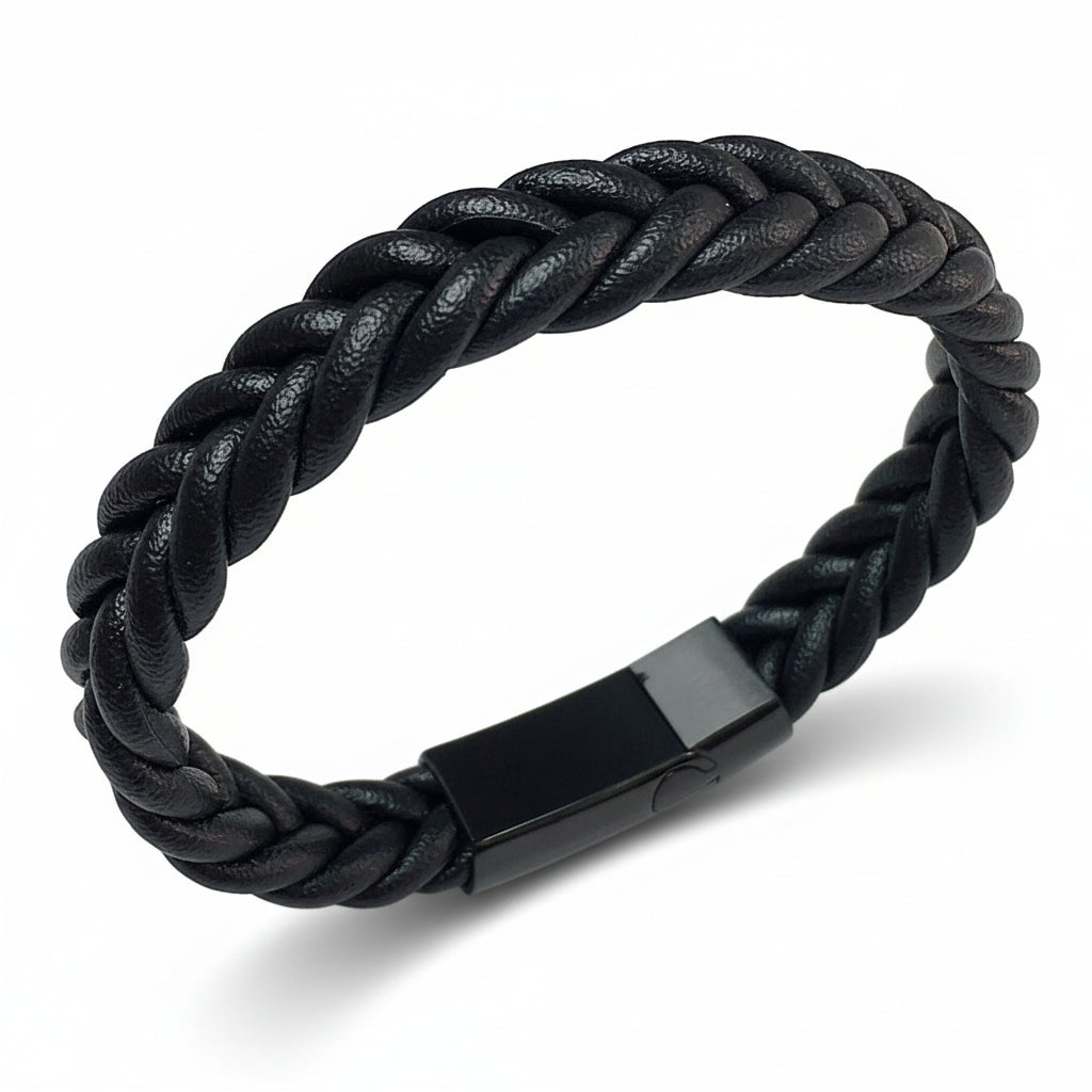 Pulsera Trenza gruesa negra