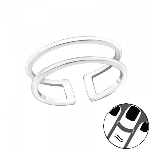 Anillo midi 2 lineas