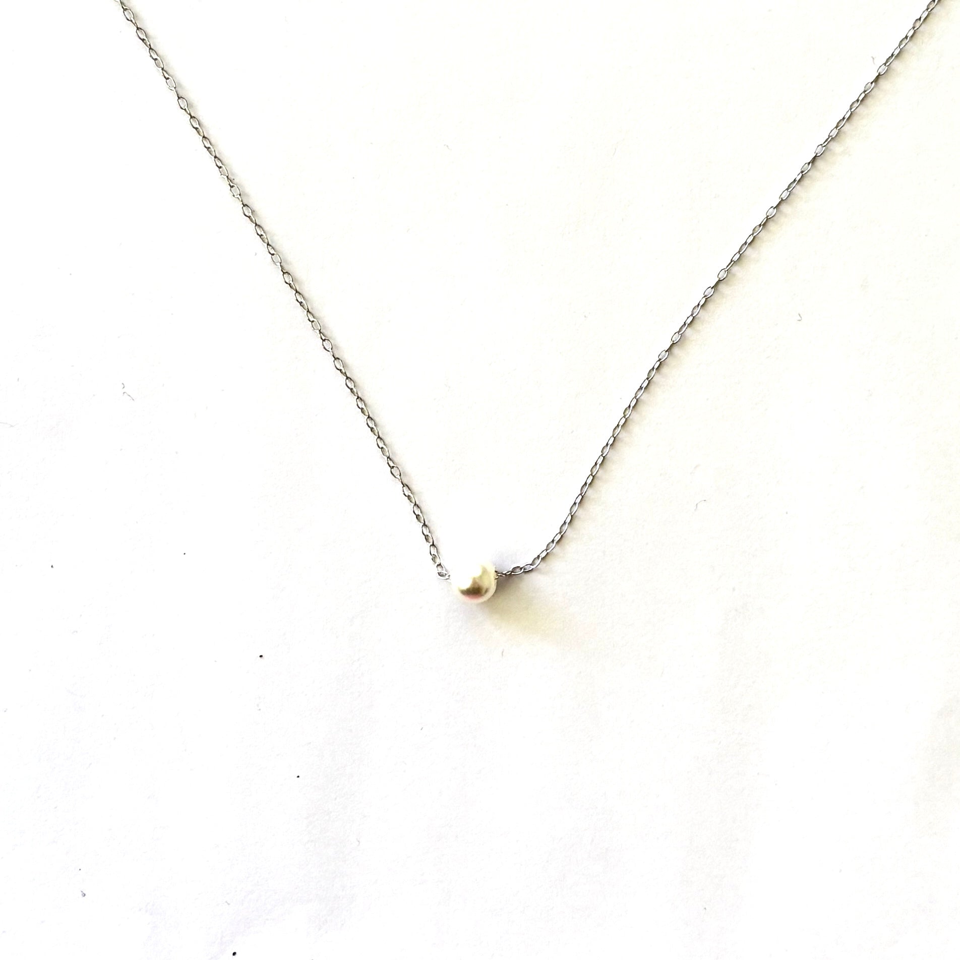 Pack Perlas (Aritos + Collar) Silver