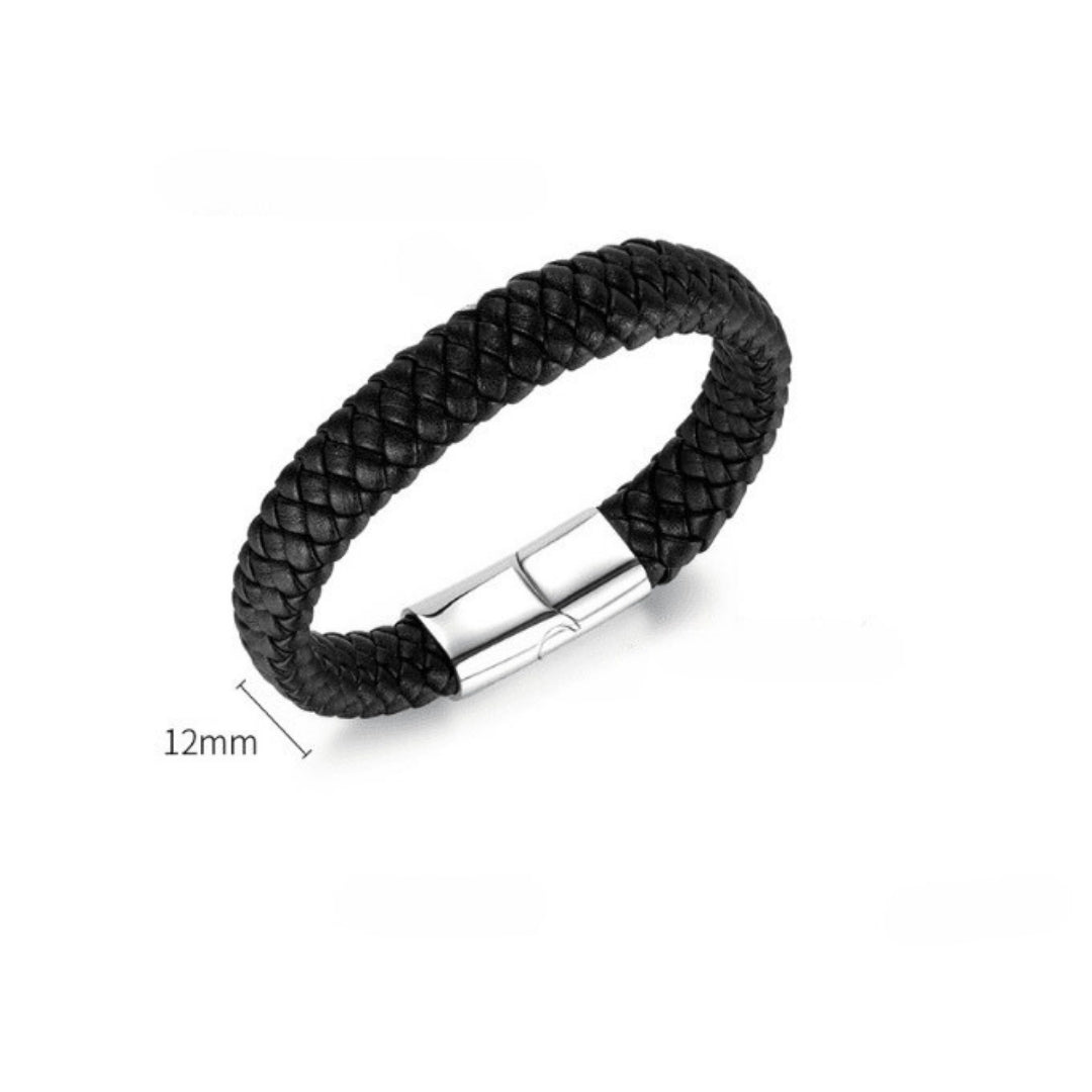 Pulsera unisex Tejido Acero Titanio - Negra
