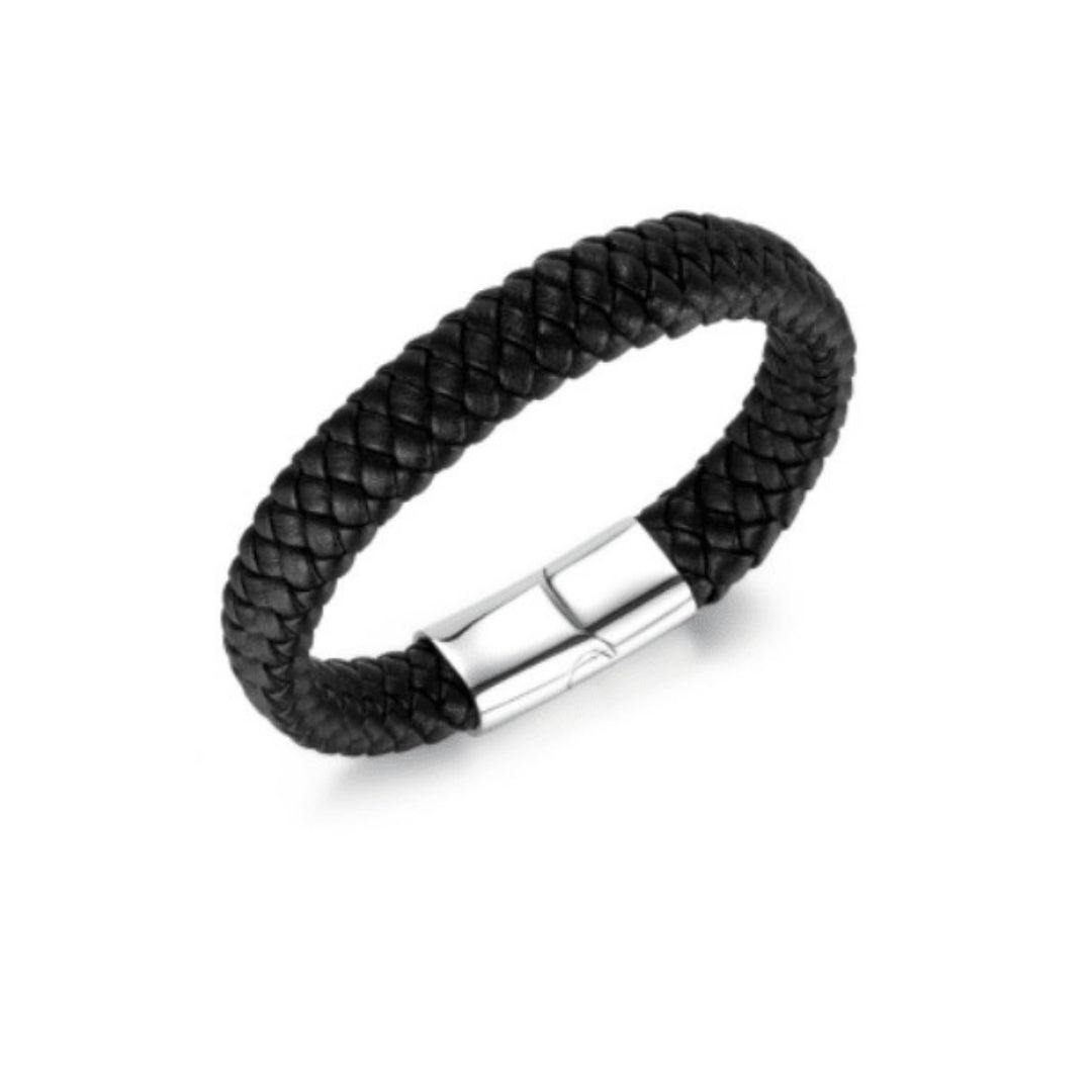 Pulsera unisex Tejido Acero Titanio - Negra