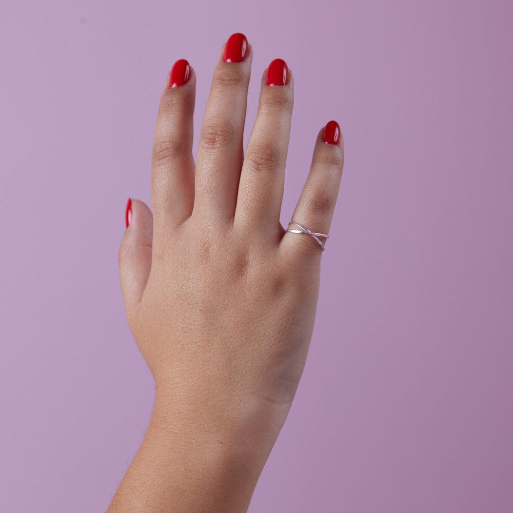 Goia ANILLO 15 Anillo Doble Cruzado Plata