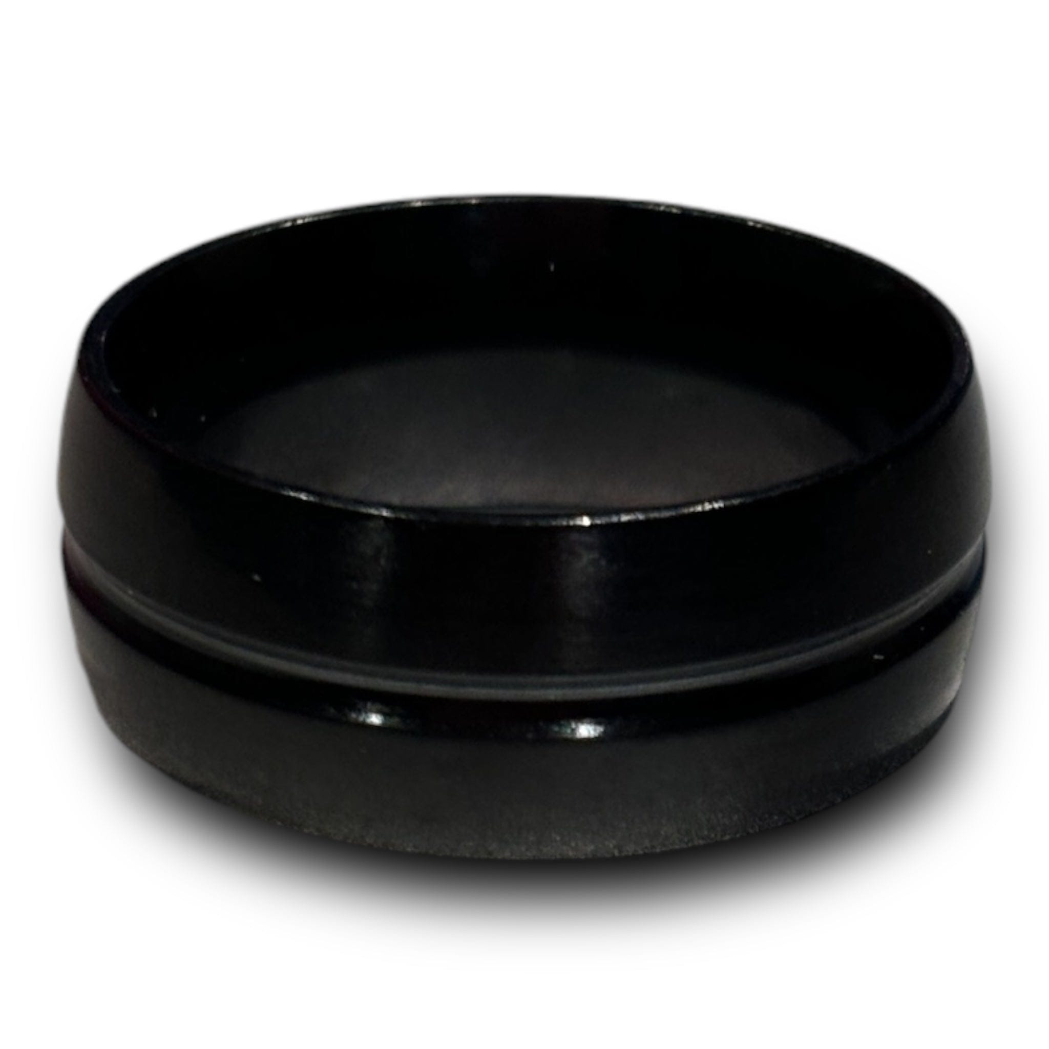 Goia ANILLO Anillo Unisex Geométrico 1 línea Calada - Acero Inoxidable - Negro