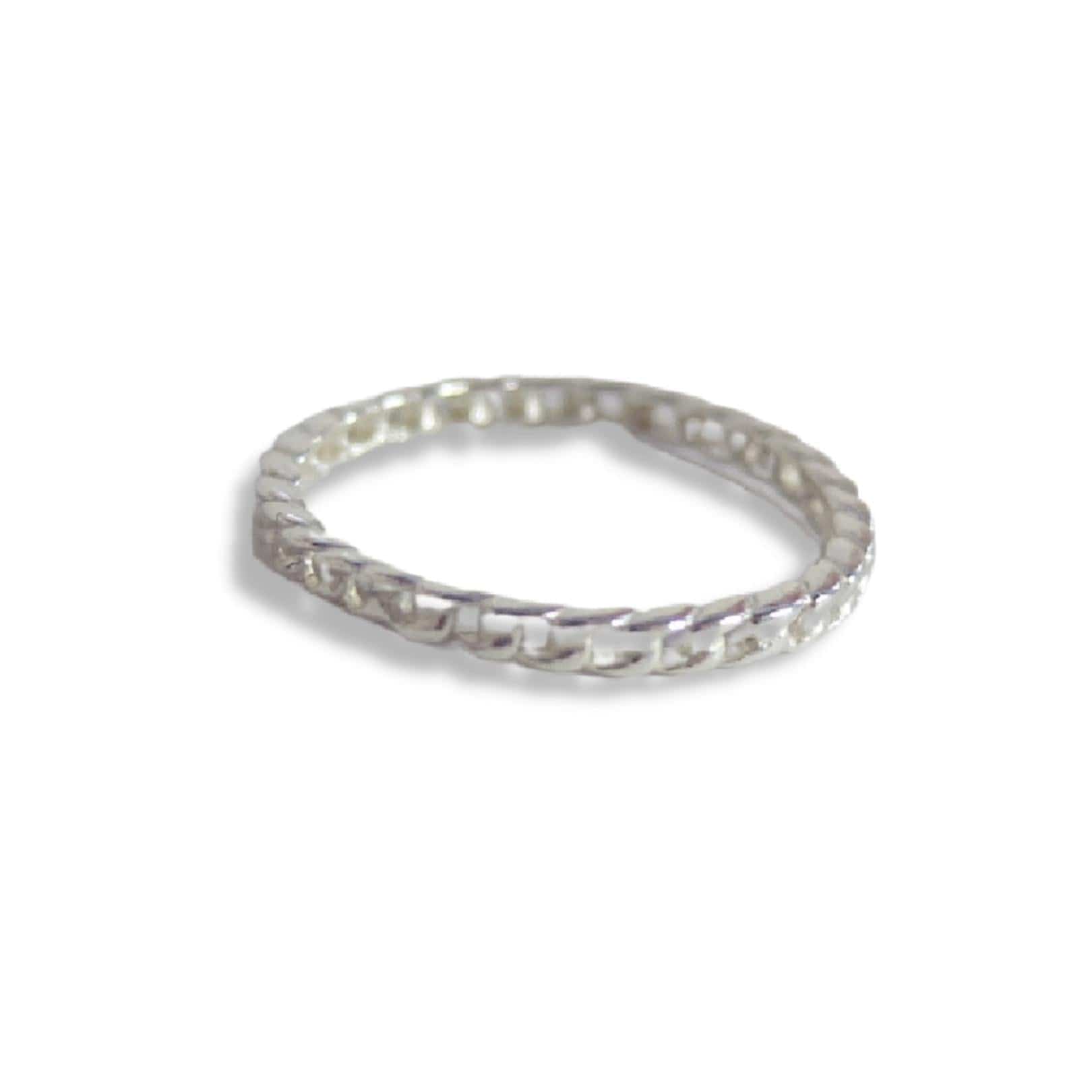 Anillo Cadena Recta 1,8 mm Plata
