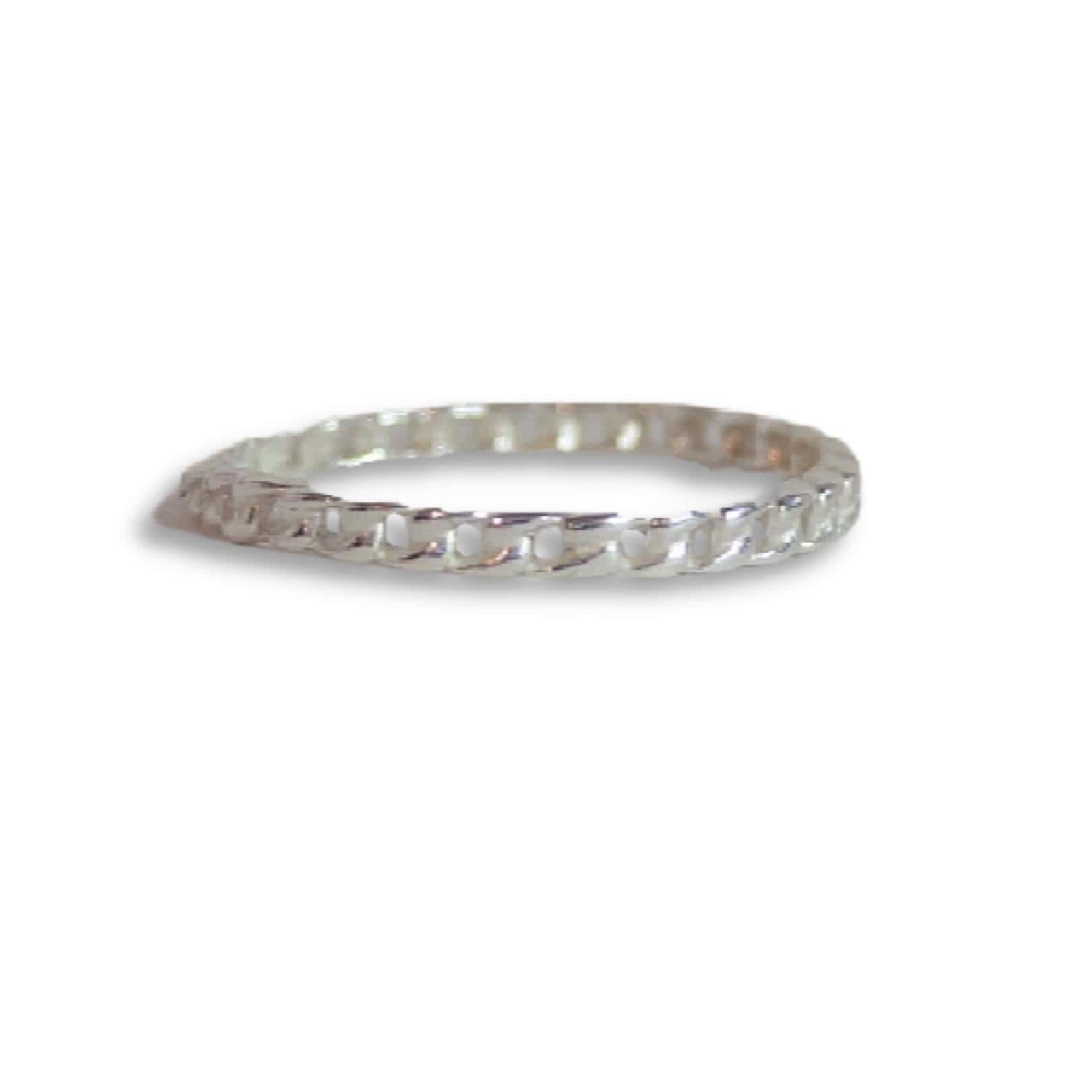 Anillo Cadena Recta 1,8 mm Plata