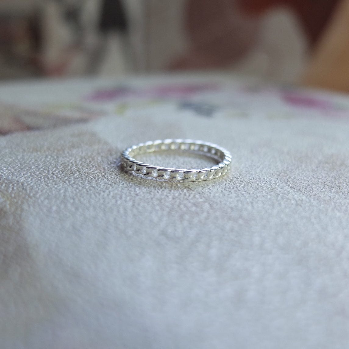 Anillo Cadena Recta 1,8 mm Plata