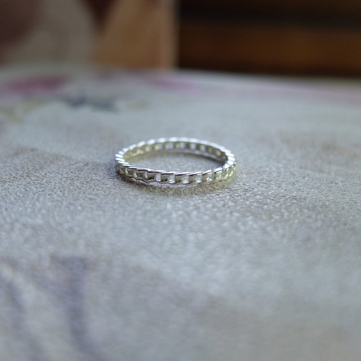 Anillo Cadena Recta 1,8 mm Plata