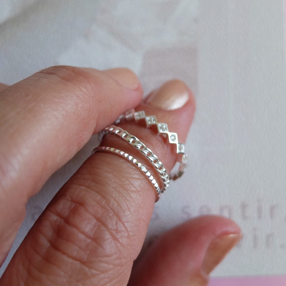Anillo Cadena Recta 1,8 mm Plata