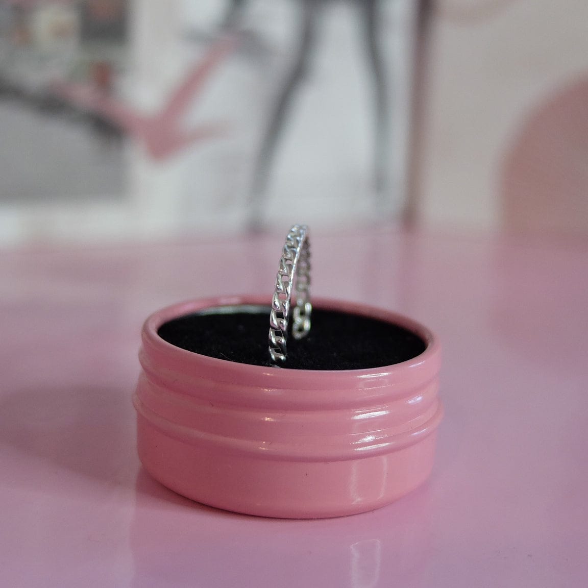 Anillo Cadena Recta 1,8 mm Plata