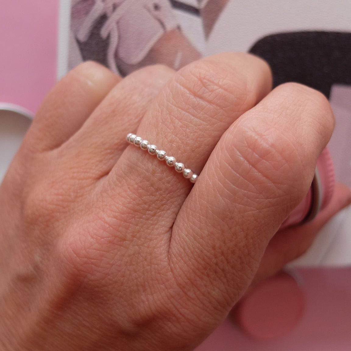 Anillo Pelotitas 2,3 mm Plata