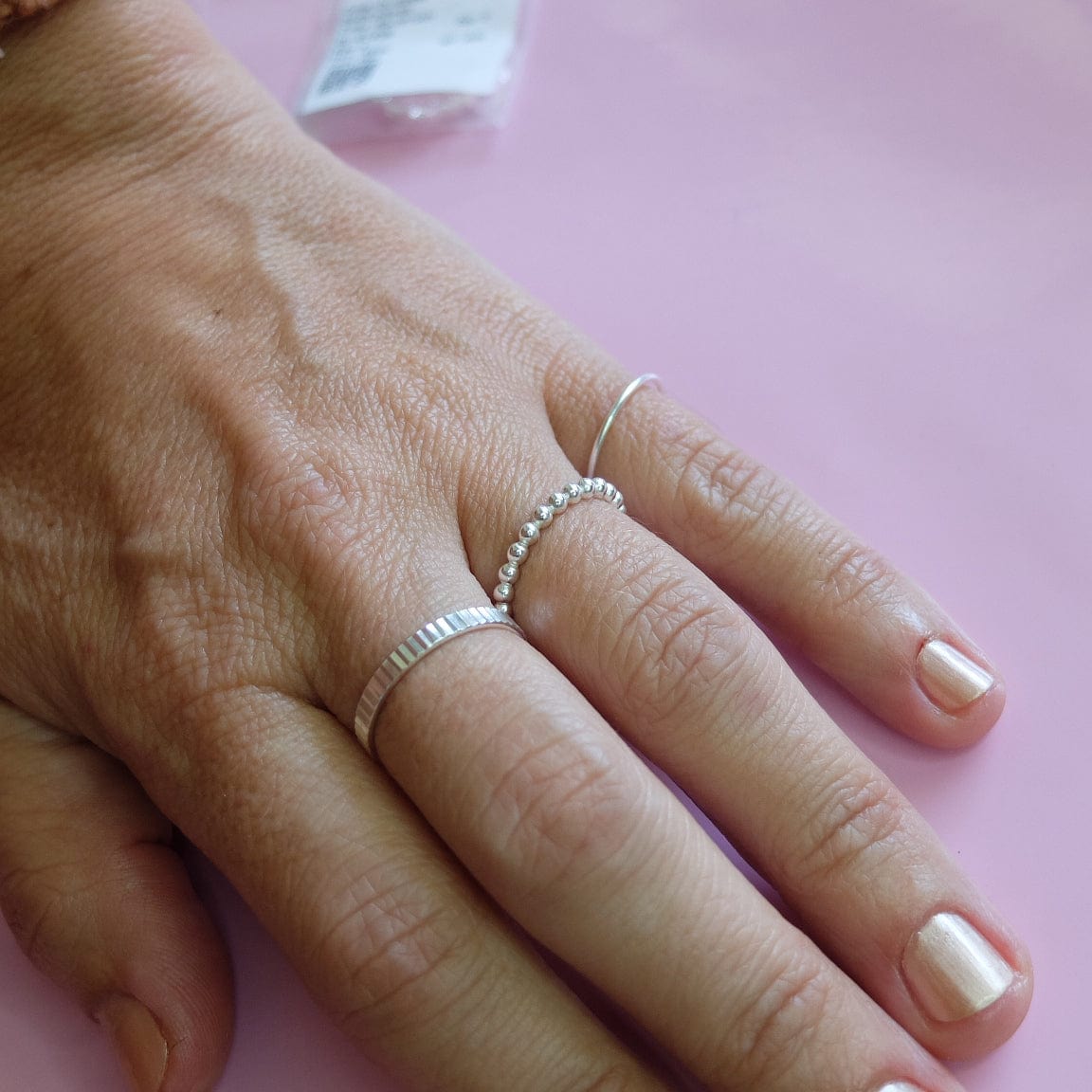Anillo Pelotitas 2,3 mm Plata