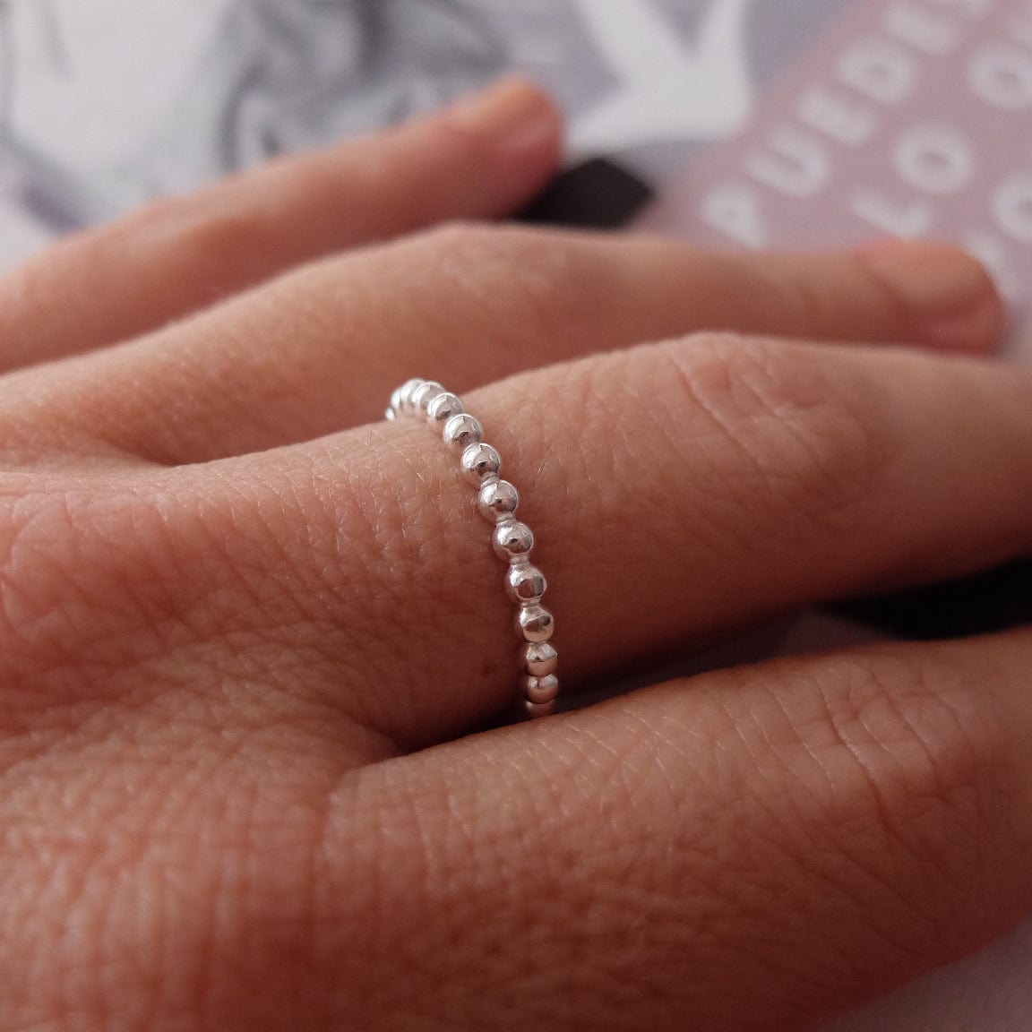 Anillo Pelotitas 2,3 mm Plata
