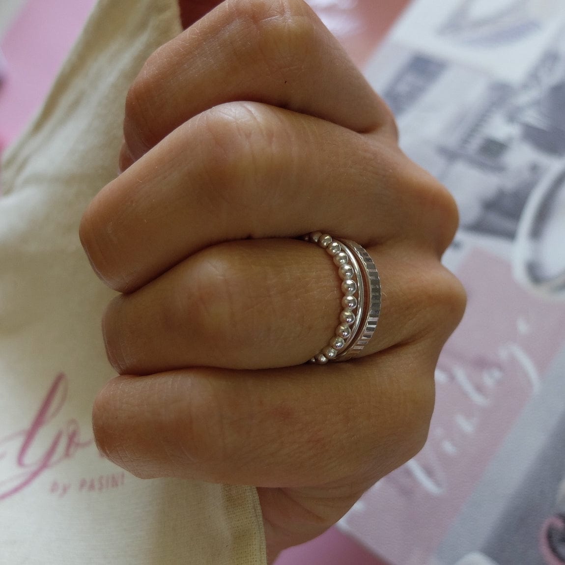Anillo Pelotitas 2,3 mm Plata