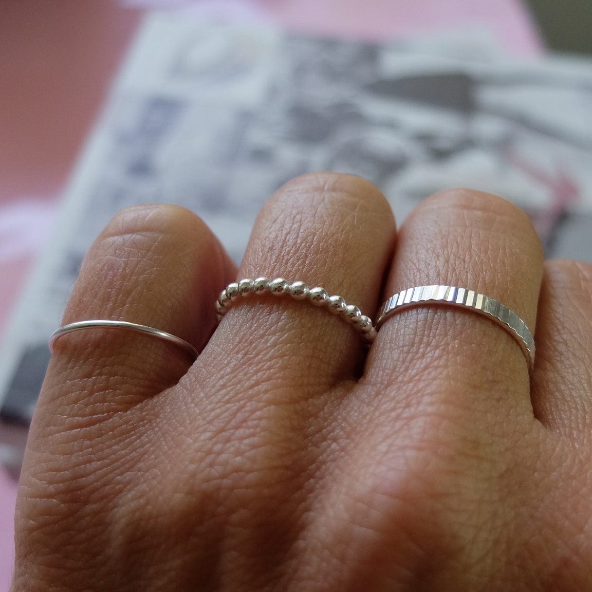 Anillo Pelotitas 2,3 mm Plata