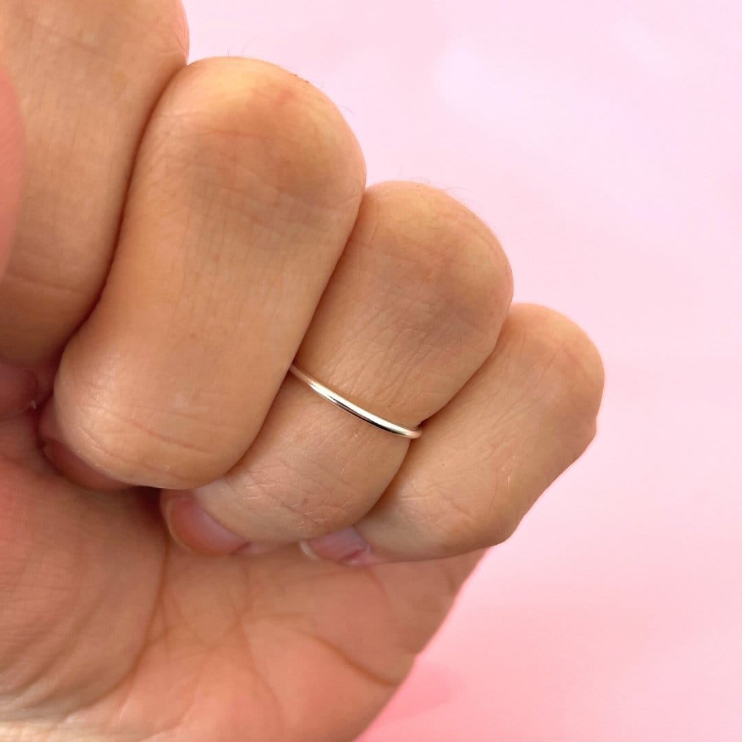 Goia Anillos Anillo Midi Argolla Fina Plata