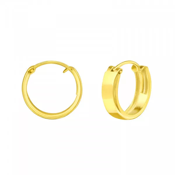 Aros argolla recta 14 mm gold