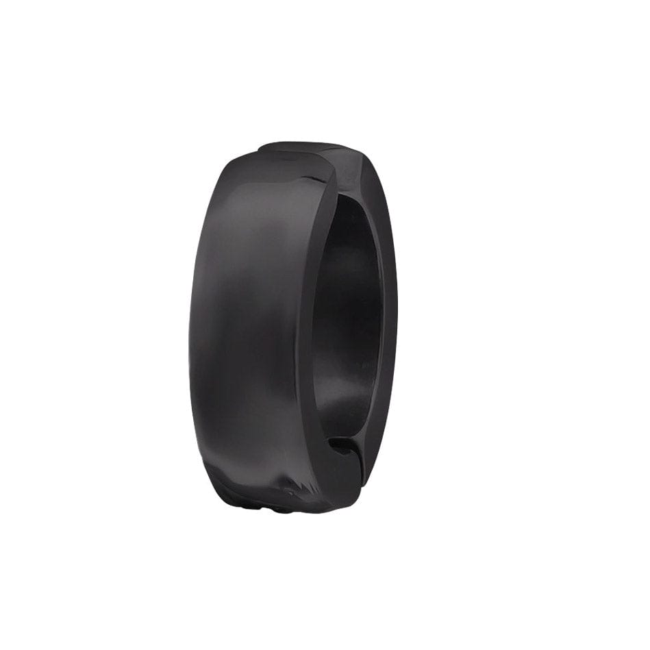 Goia AROS Aro Clip Geométrico Esmaltado (Acero Inoxidable) - Negro
