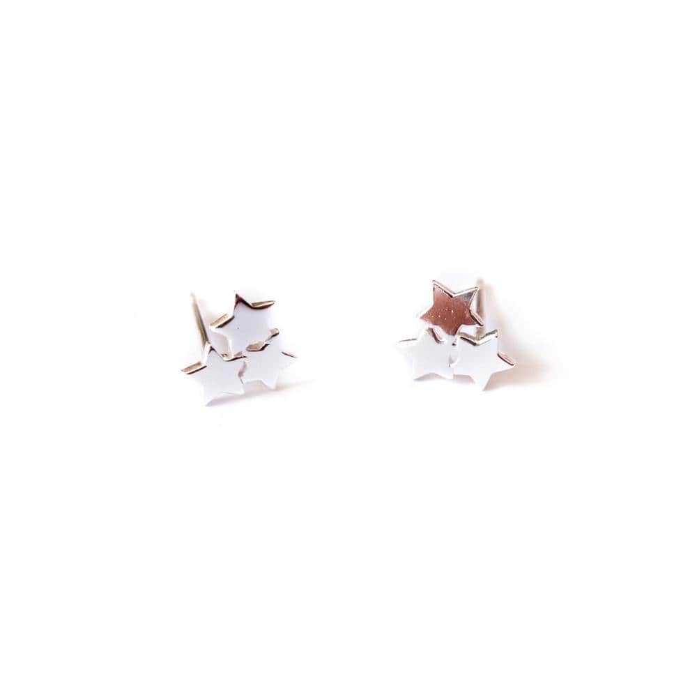 Aros 3 estrellas Plata - Goia