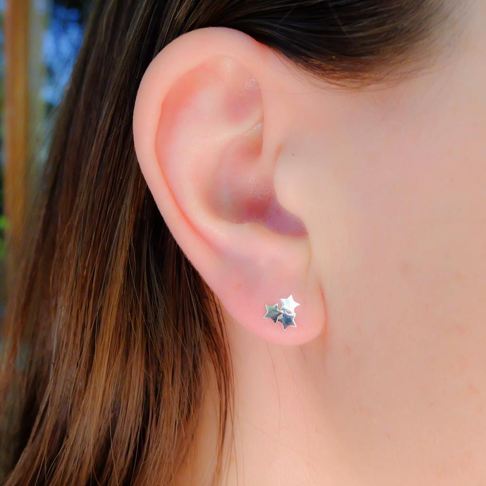 Aros 3 estrellas Plata - Goia