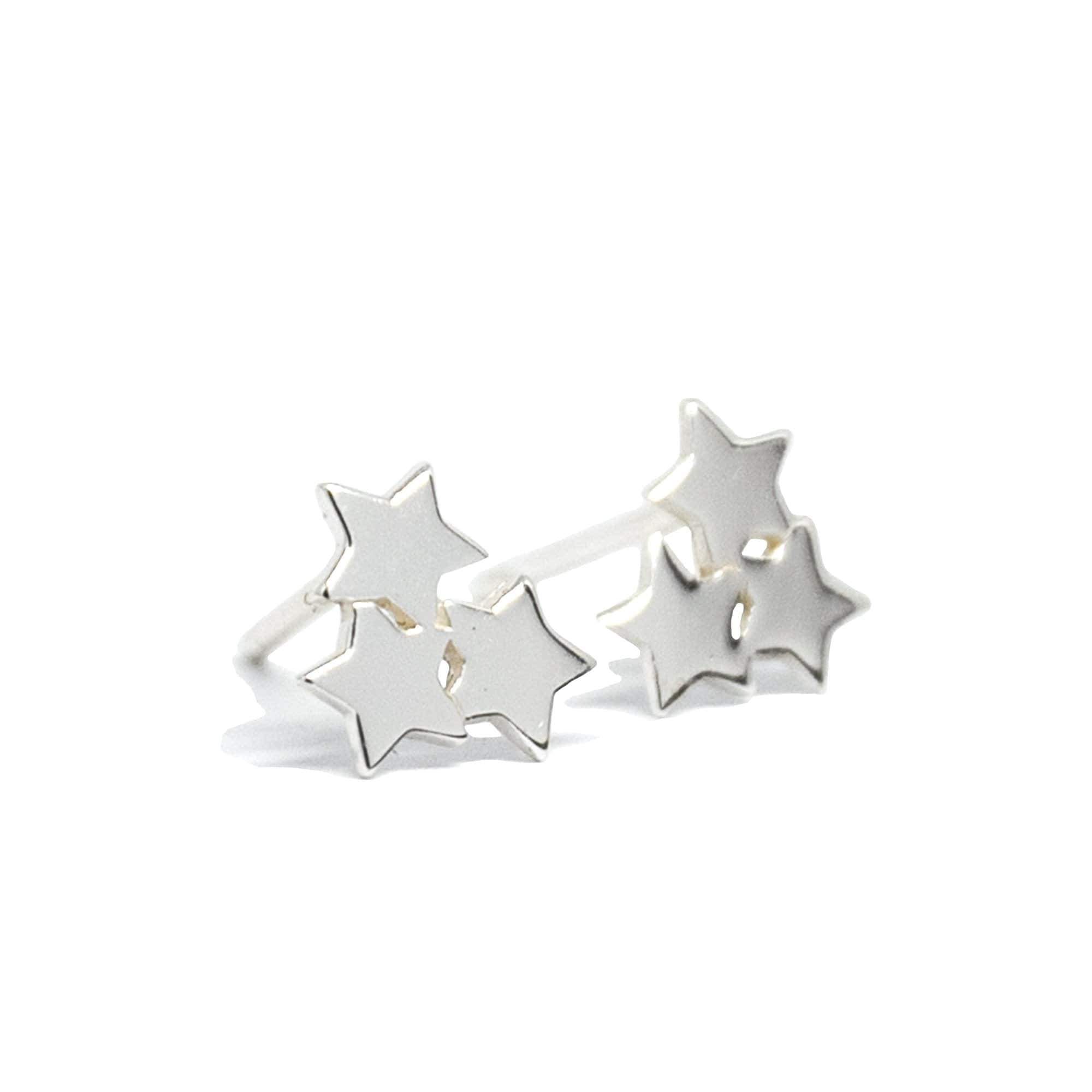 Aros 3 estrellas Silver
