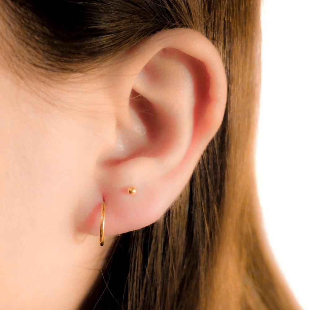 Aro argolla 12 mm oro - Goia