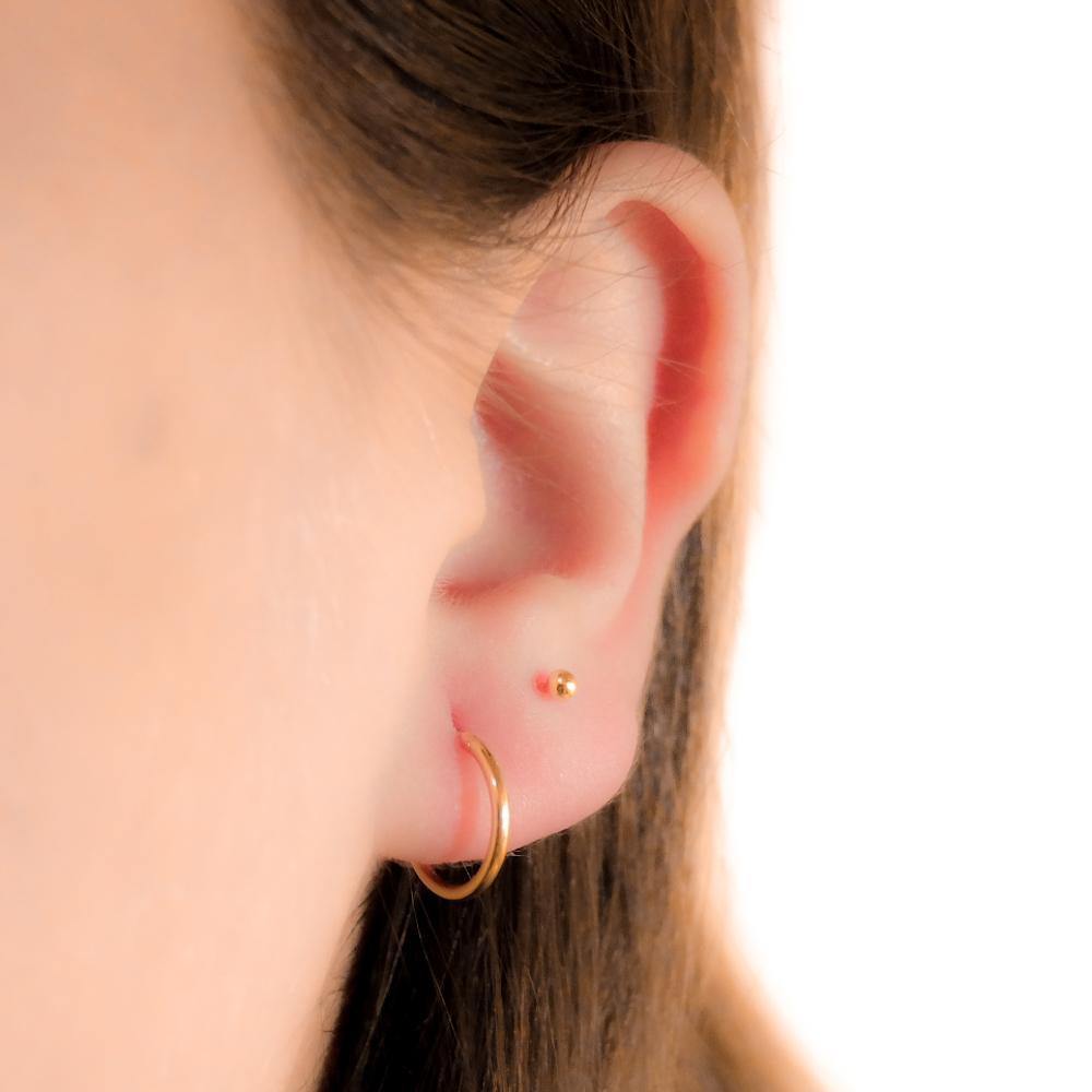 Aro argolla 12 mm oro - Goia