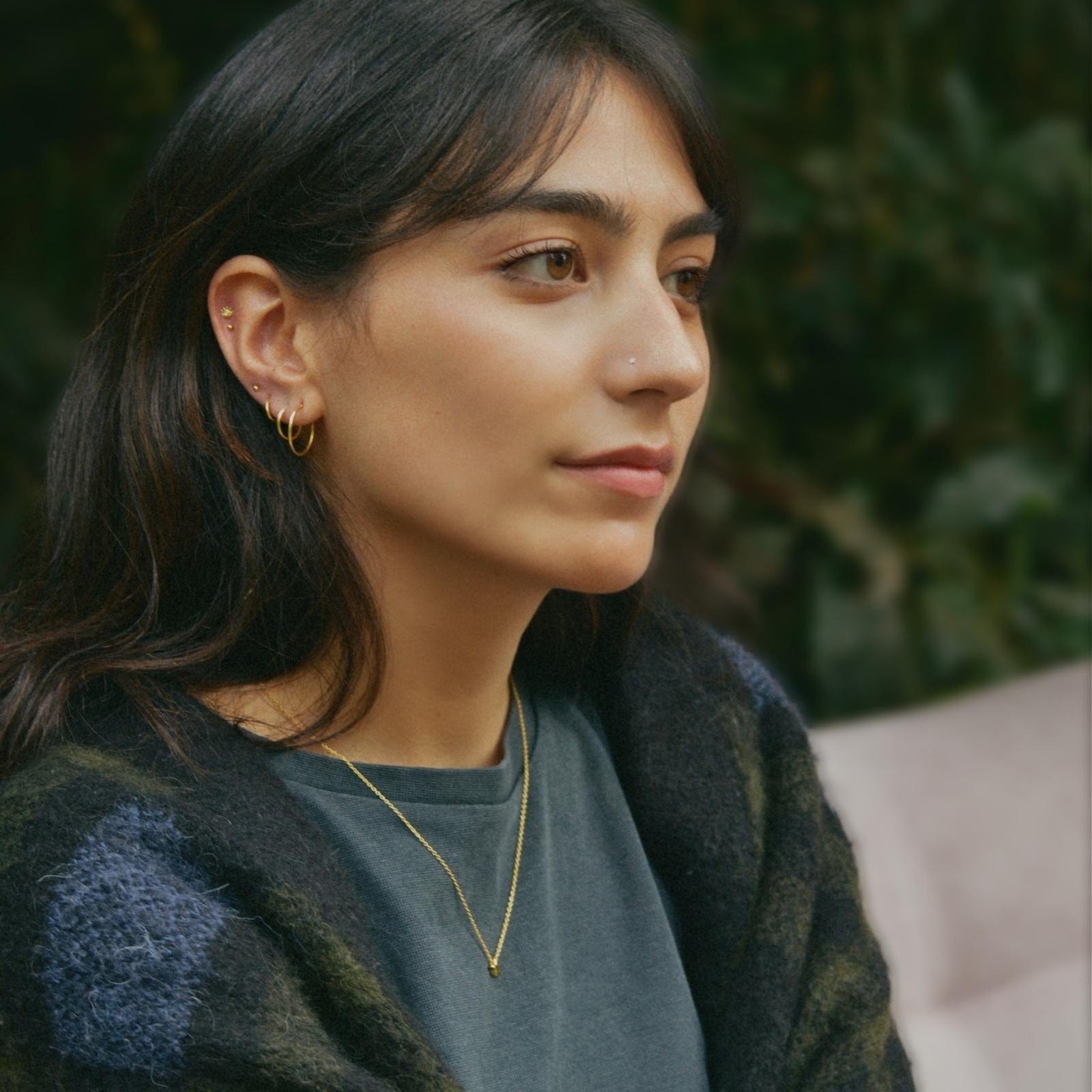 Aros argolla 12 mm gold