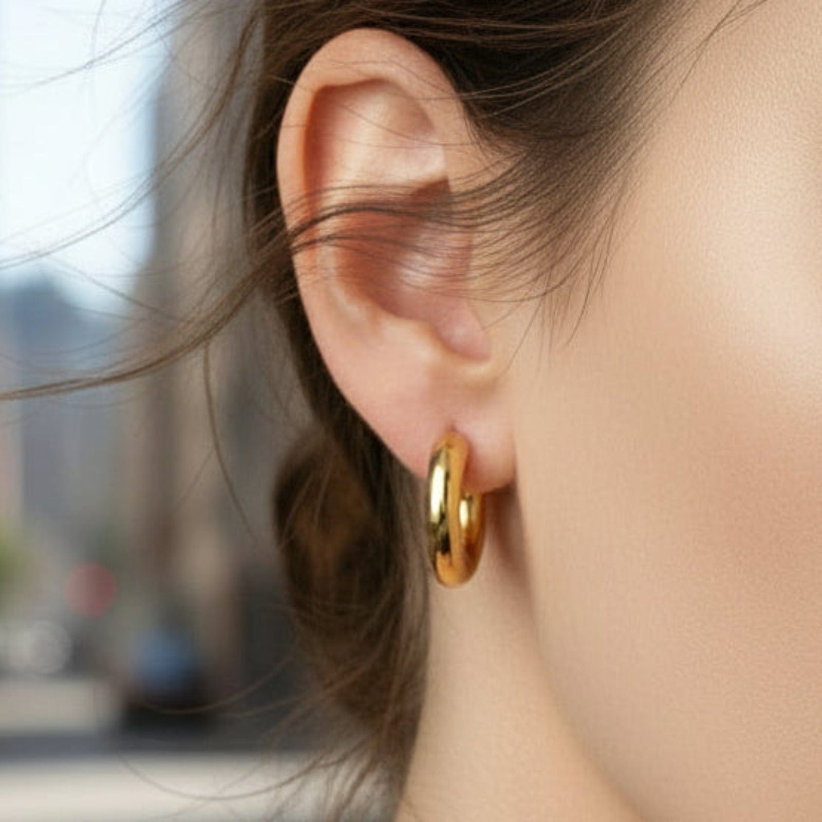 Goia AROS Aros Argolla Big Clip 5x12 mm acero gold