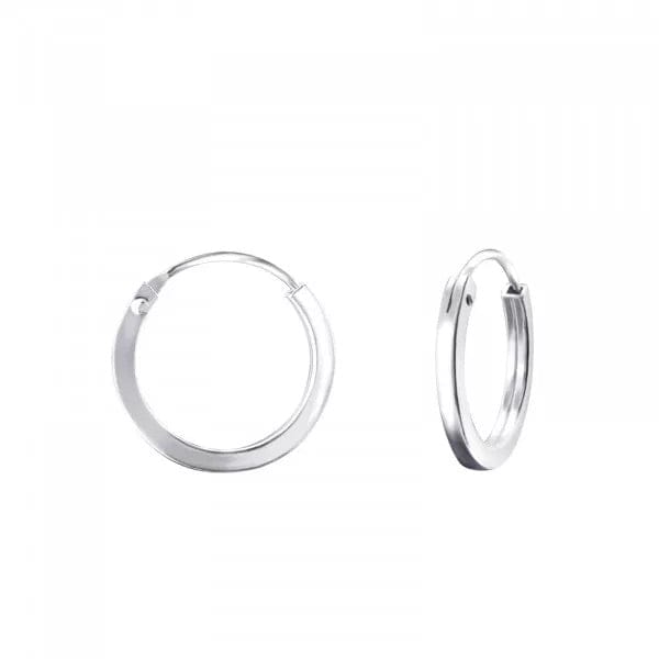 GOIA AROS Aros argolla plana 14 mm silver