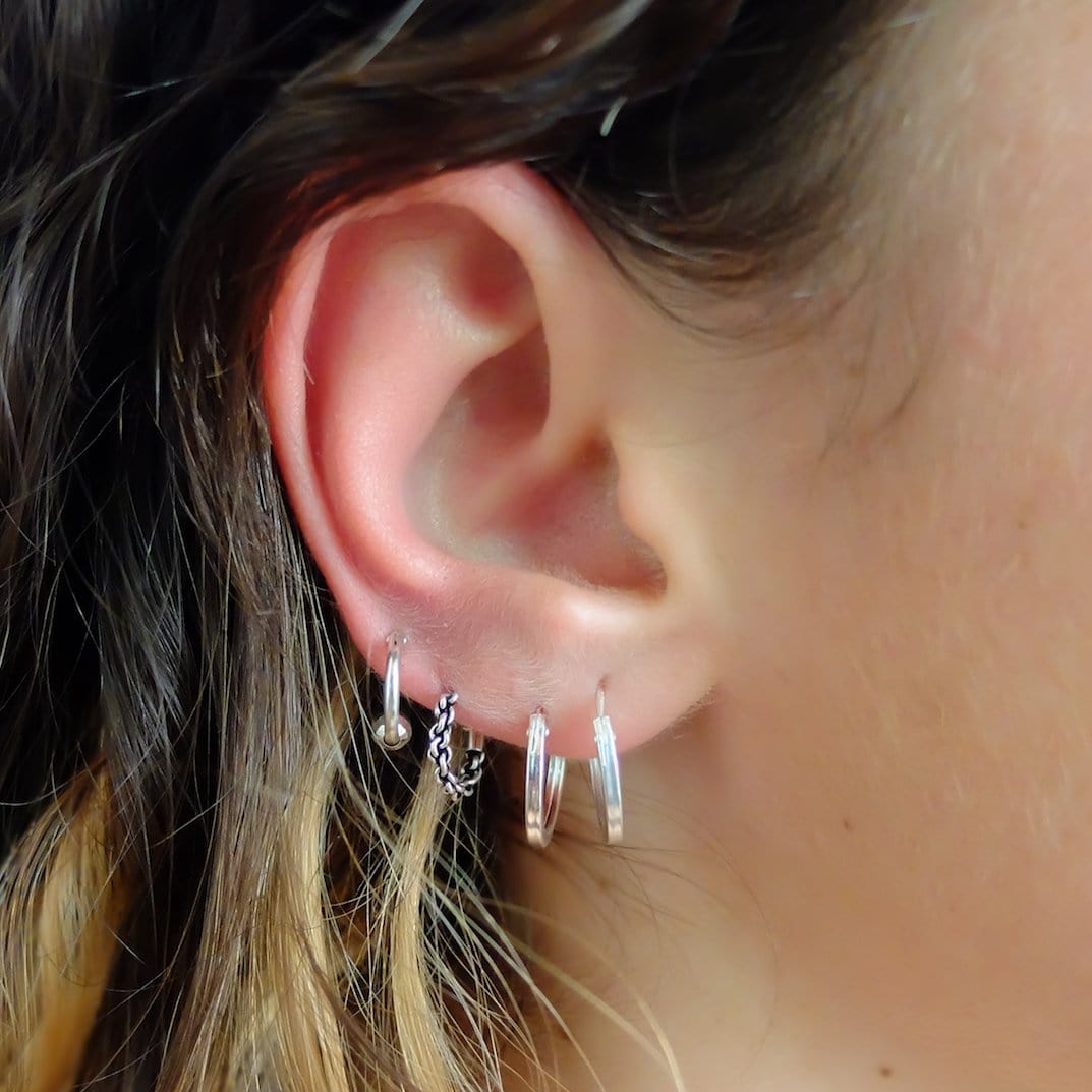 GOIA AROS AROS ARGOLLA PLANA 14MM silver