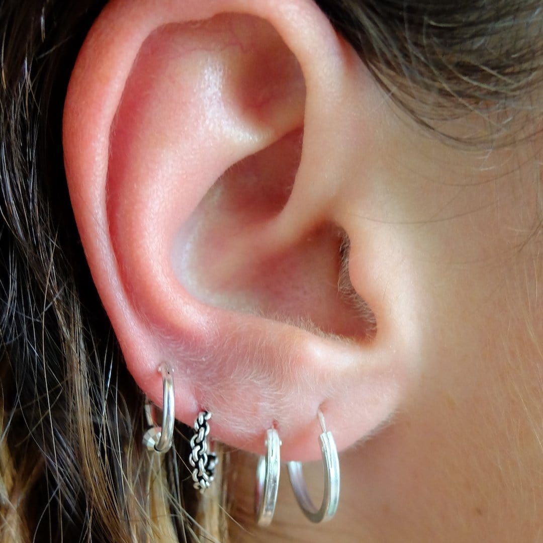 GOIA AROS AROS ARGOLLA PLANA 14MM silver