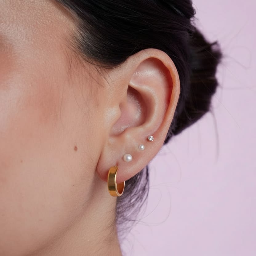 Goia AROS Aros Argolla Recta 14 mm Gold