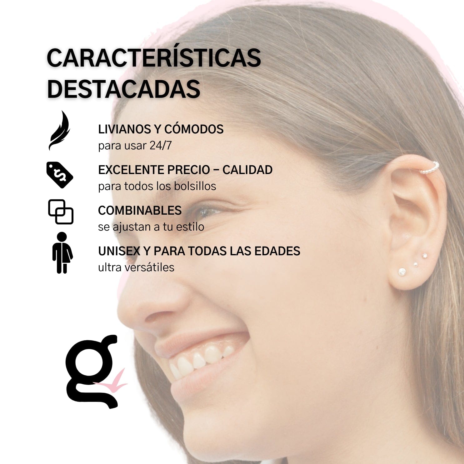 GOIA AROS Aros circón 4 mm plata