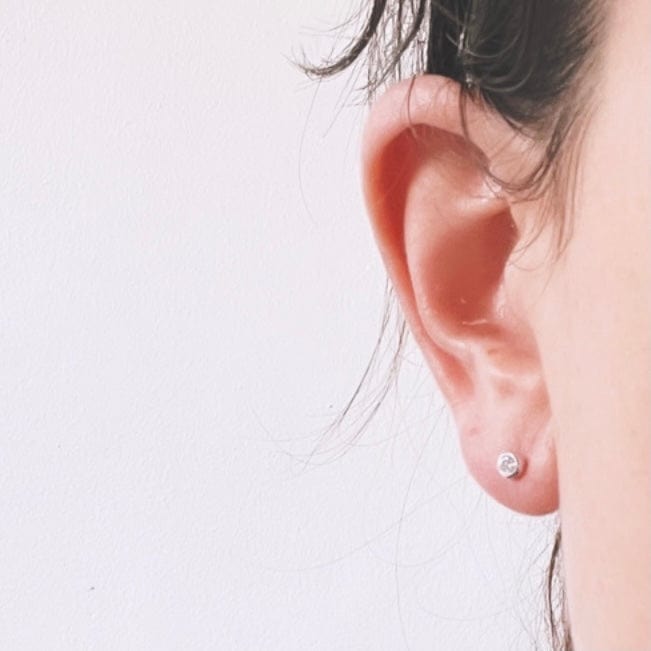 GOIA AROS Aros circón 4 mm plata