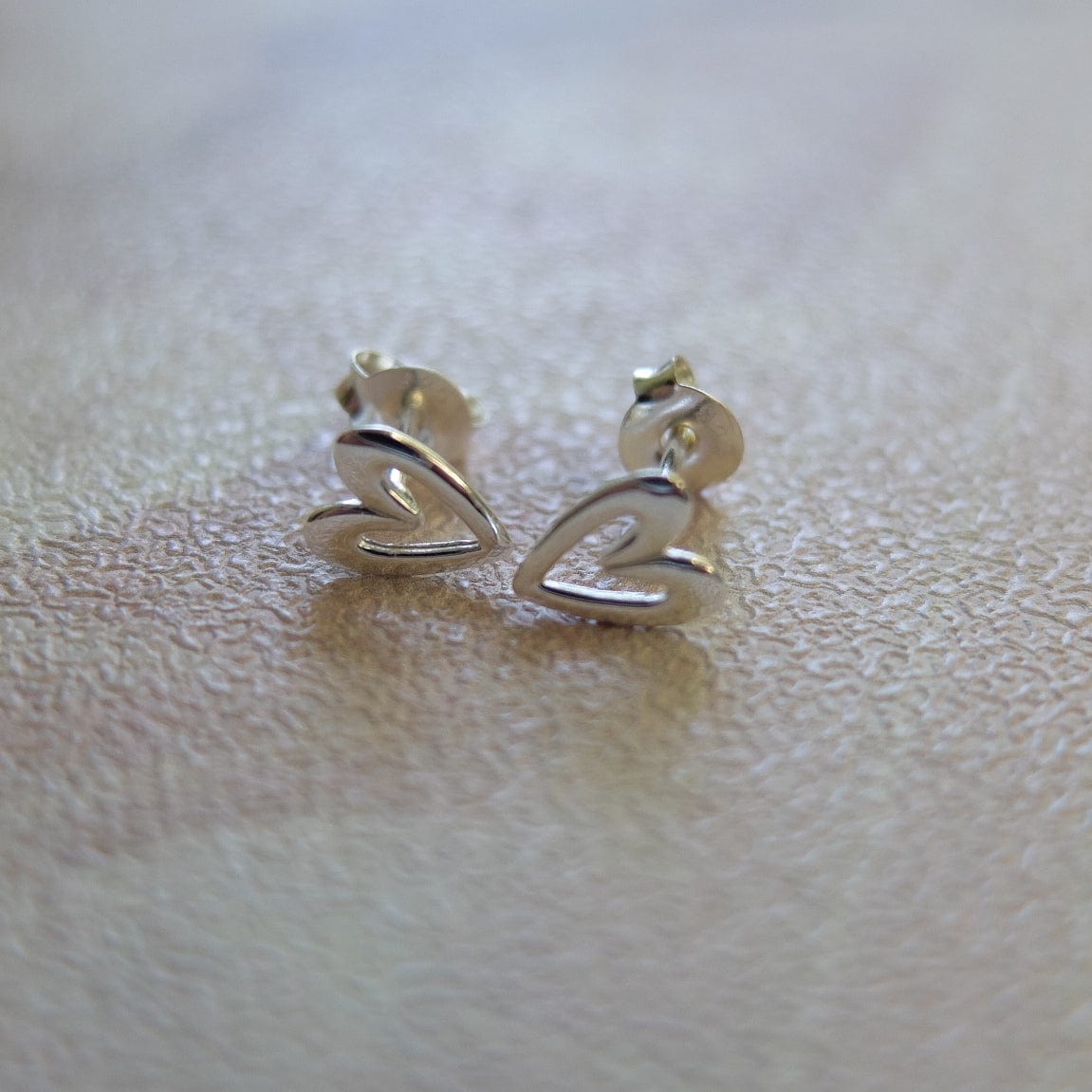 Aros Corazón Dibujado Plata