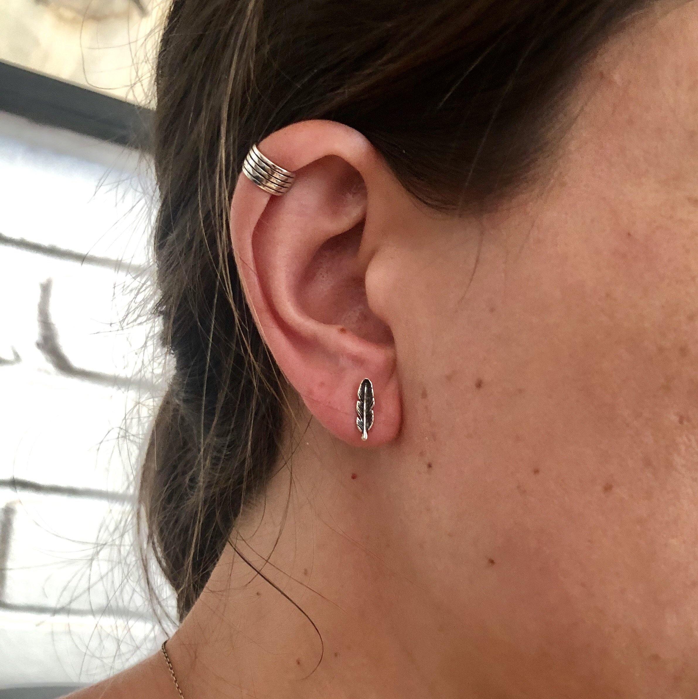 GOIA AROS Aros pluma plata