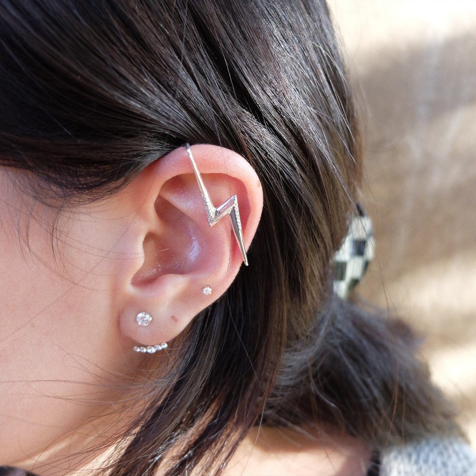 Cuff BIG RAYO con circones