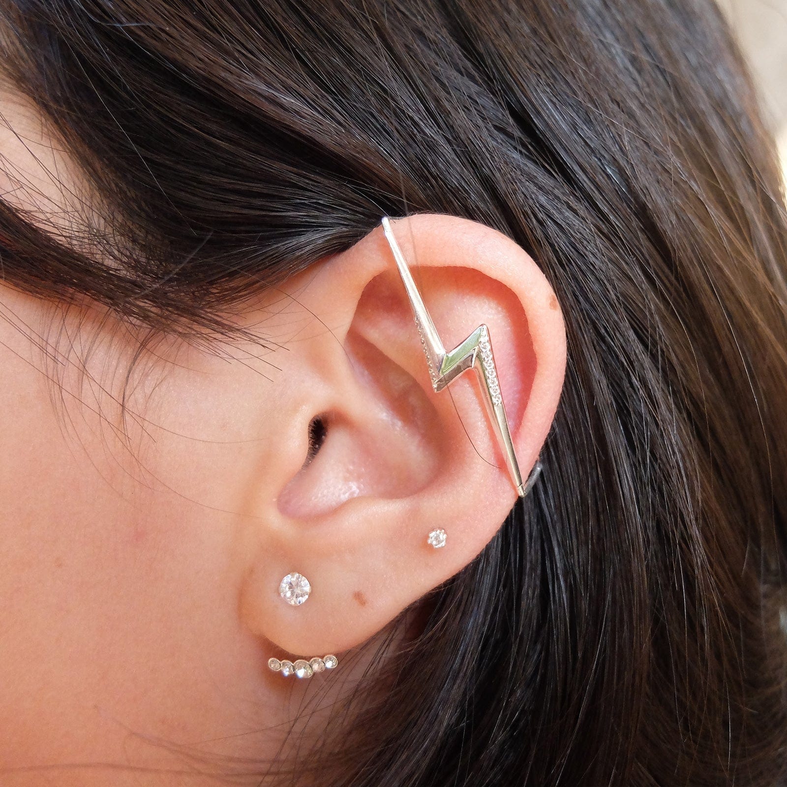 Cuff BIG RAYO con circones