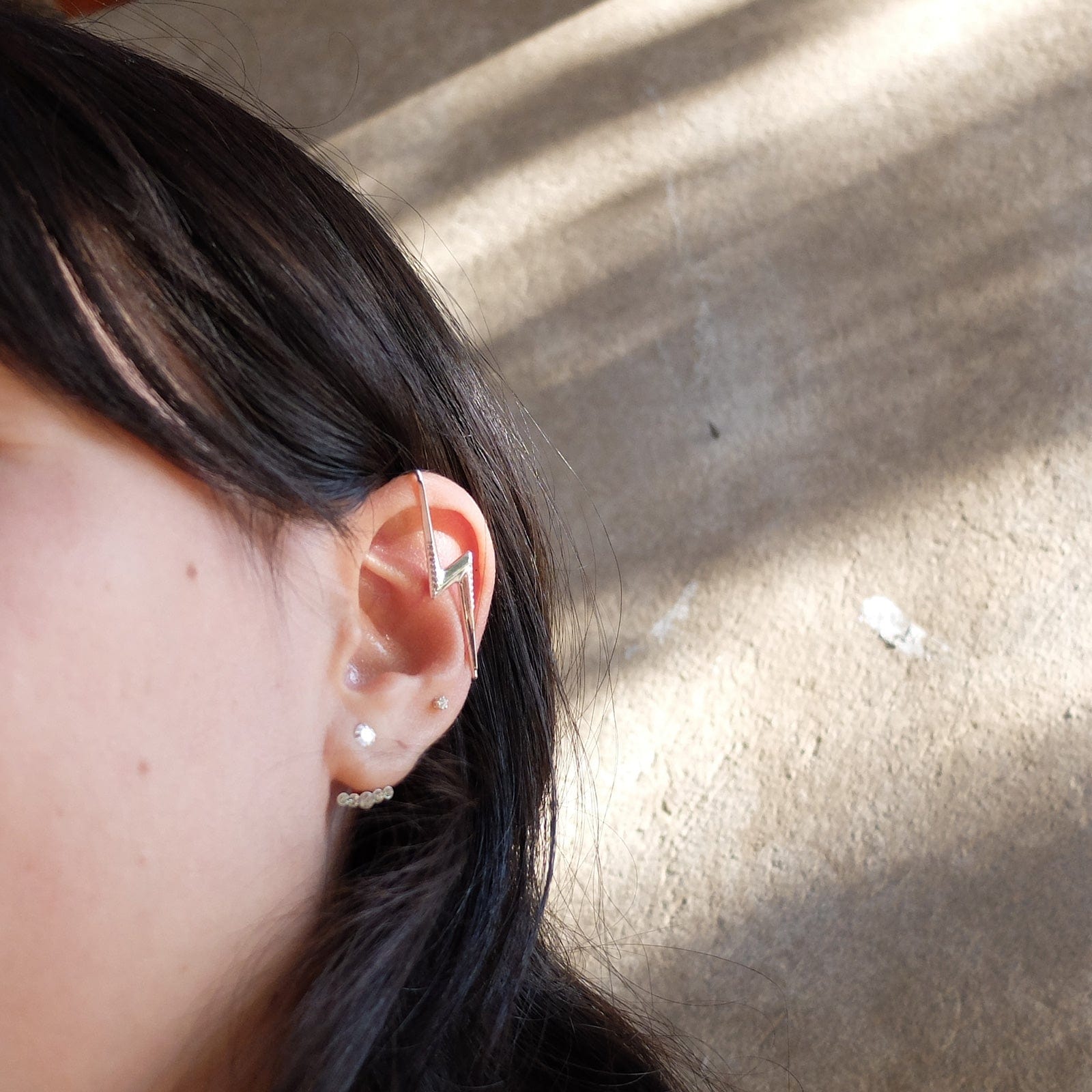 Goia AROS Cuff BIG RAYO con circones