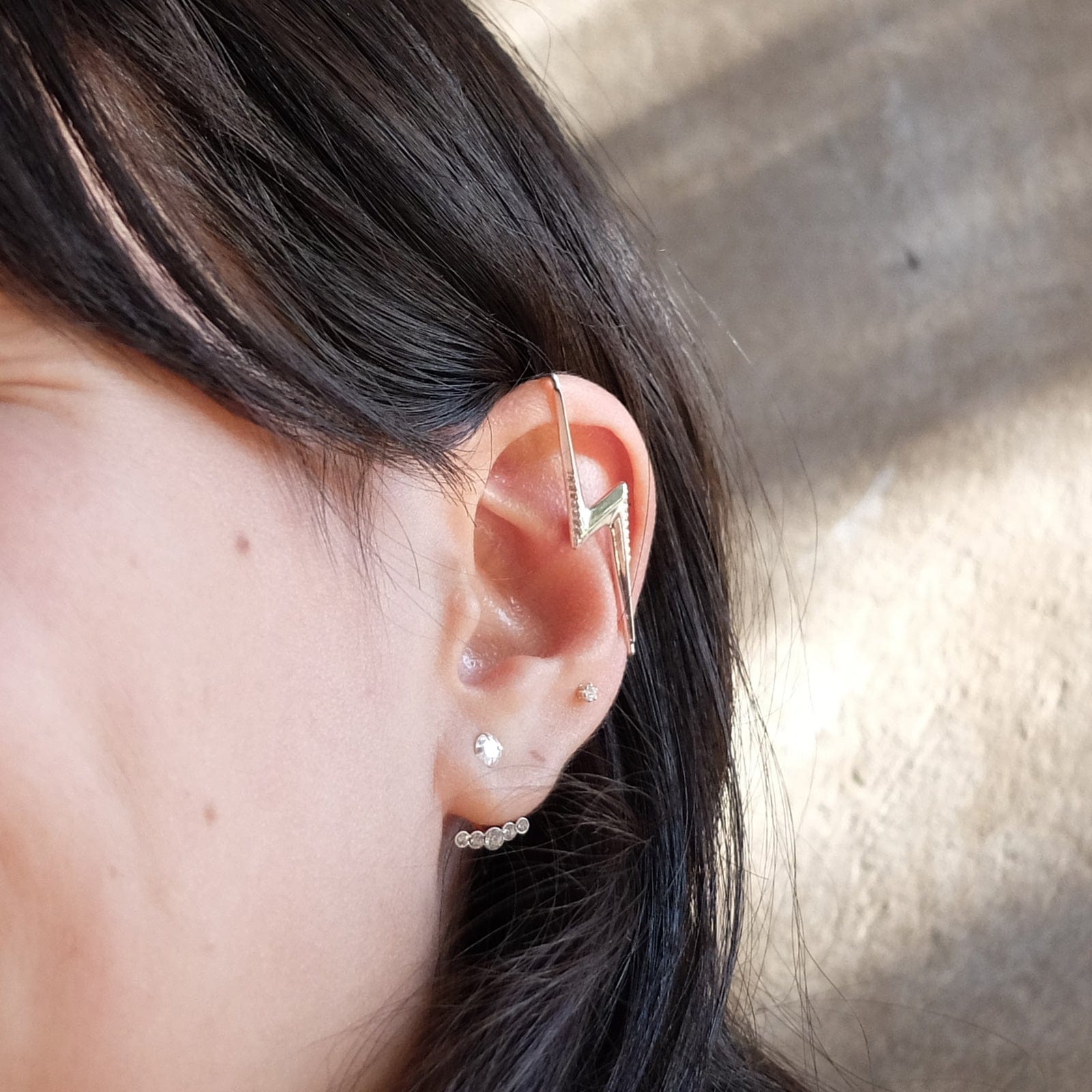 Goia AROS Cuff BIG RAYO con circones