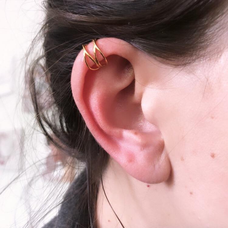 Goia AROS Cuff Doble Cruzado Gold